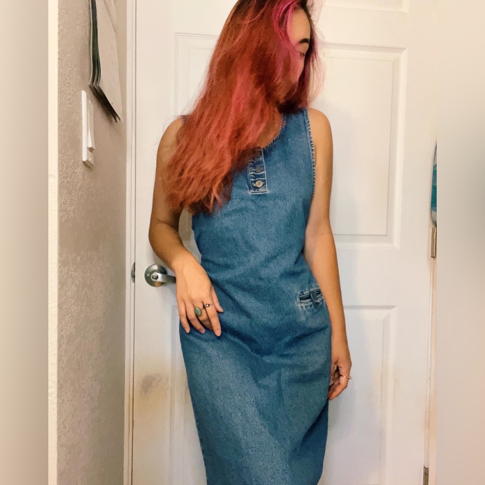 Vintage Denim Overall Dress